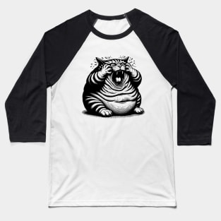 Scared Cat Baseball T-Shirt